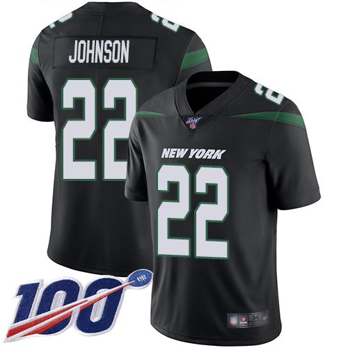 New York Jets Limited Black Men Trumaine Johnson Alternate Jersey NFL Football #22 100th Season Vapor Untouchable->nfl t-shirts->Sports Accessory